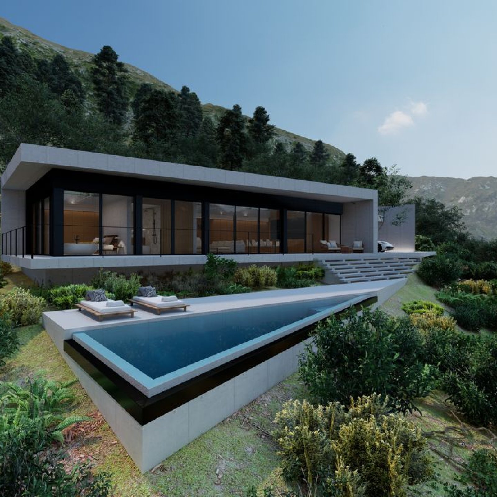 Exclusief perceel van 12.030 m² met architectenontwerp voor moderne villa in Benimantell-1