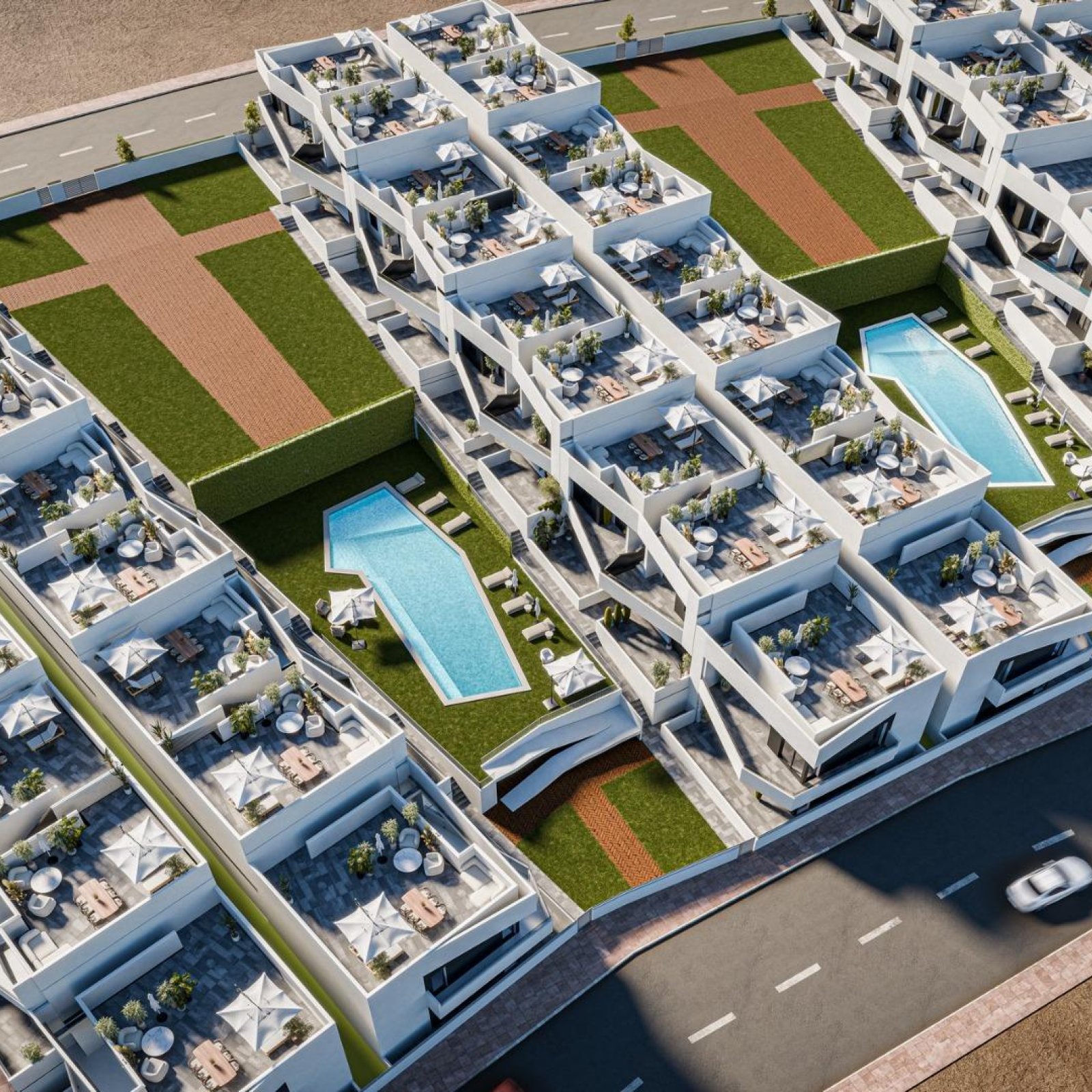 Nieuwbouwwoningen in San Miguel de Salinas met 2 gemeenschappelijke zwembaden-11