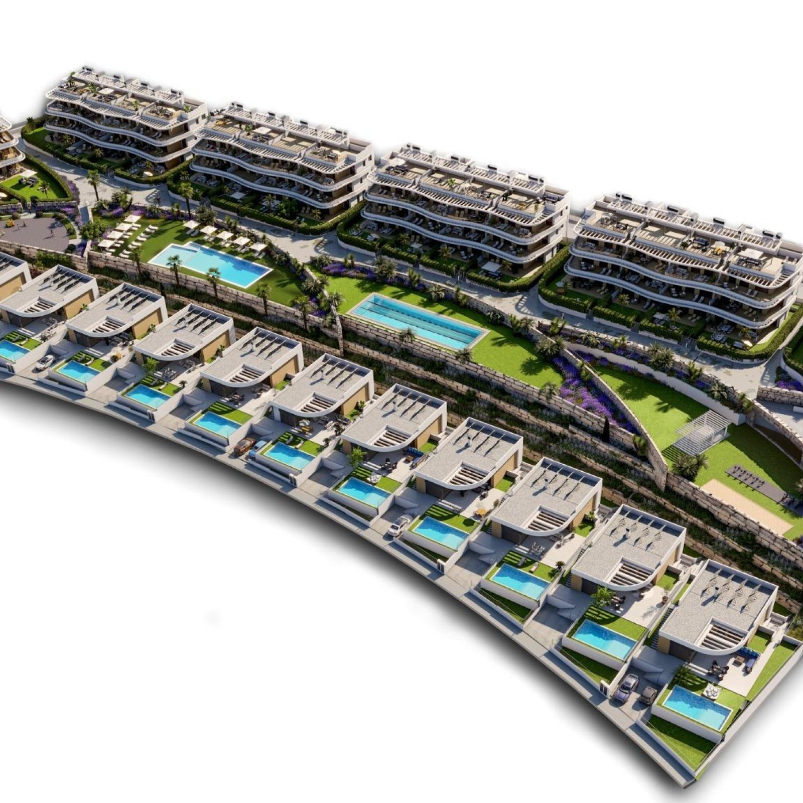 Luxe nieuwbouwappartementen en villa's met panoramisch uitzicht op zee in Finestrat-5