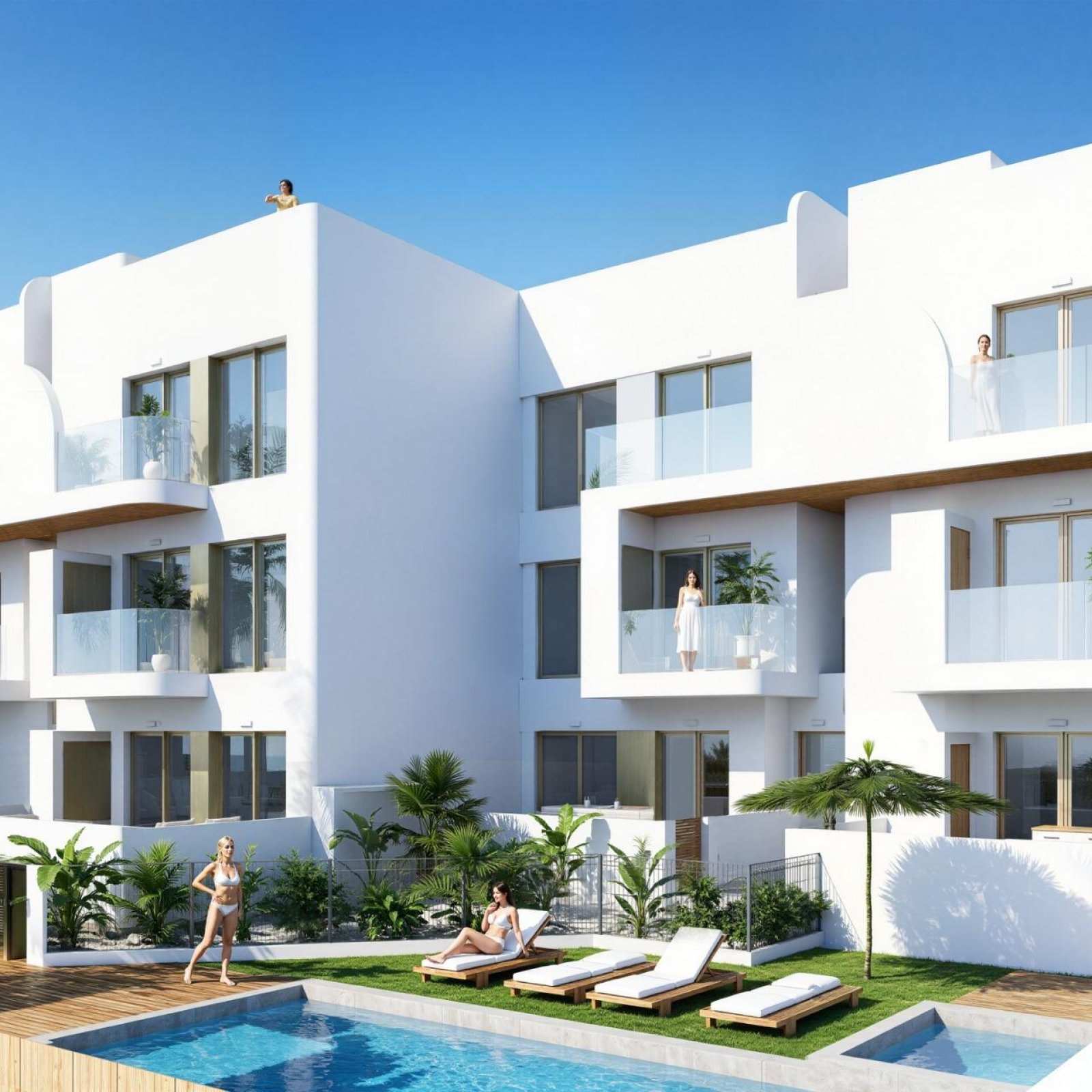 Nieuwbouw wooncomplex in Los Alcázares aan de frontlinie van Serena Golf-5