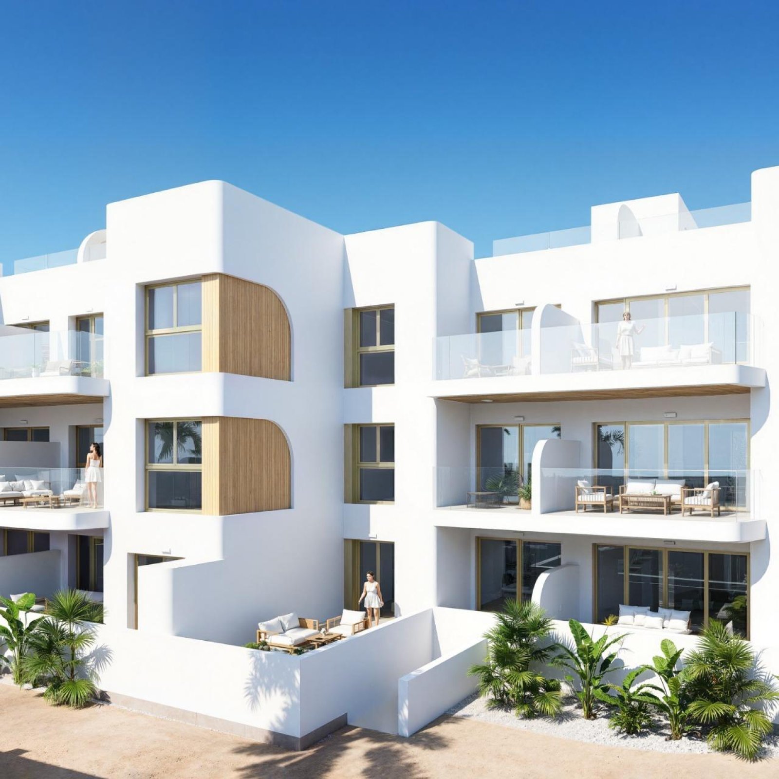 Nieuwbouw wooncomplex in Los Alcázares aan de frontlinie van Serena Golf-1