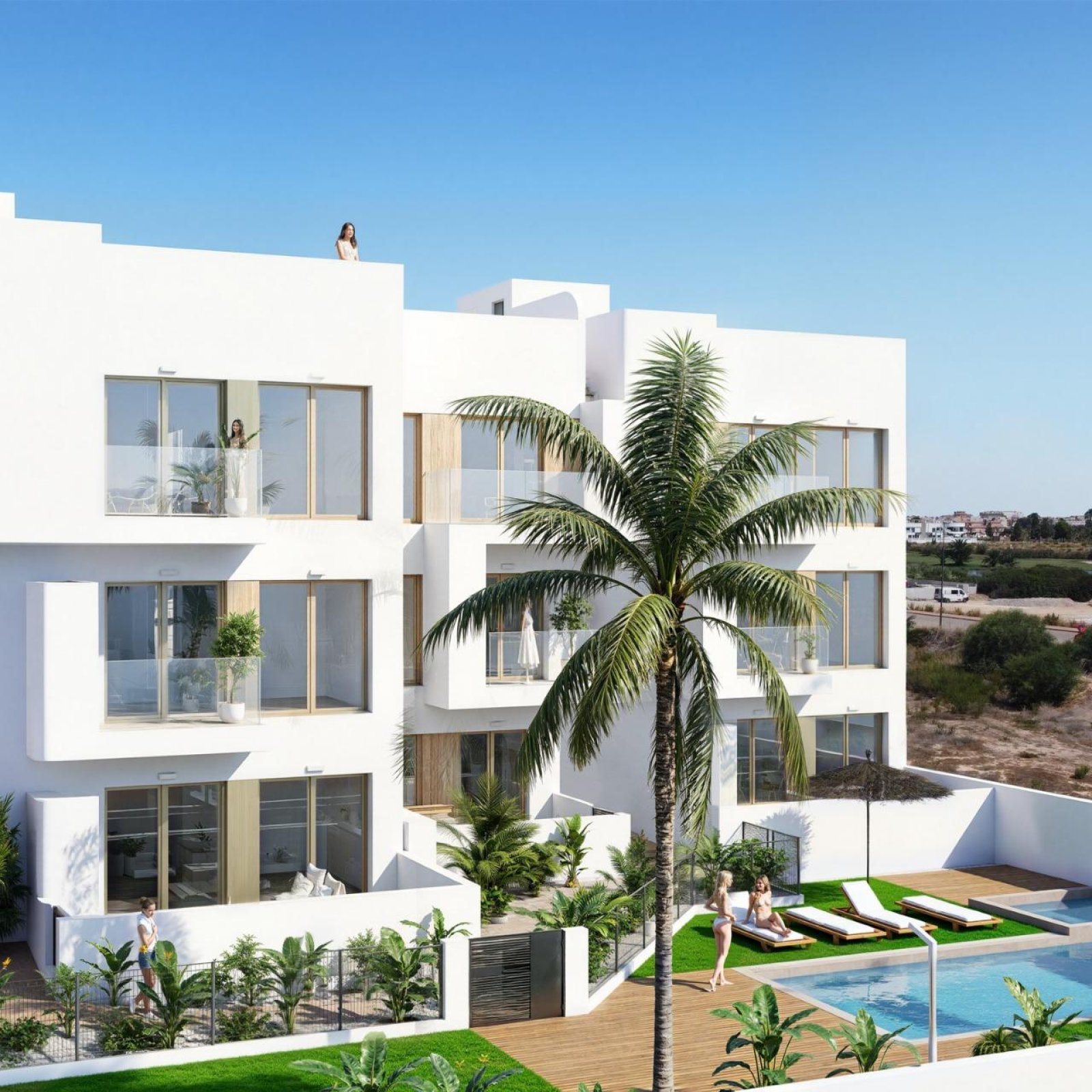 Nieuwbouw wooncomplex in Los Alcázares aan de frontlinie van Serena Golf-4