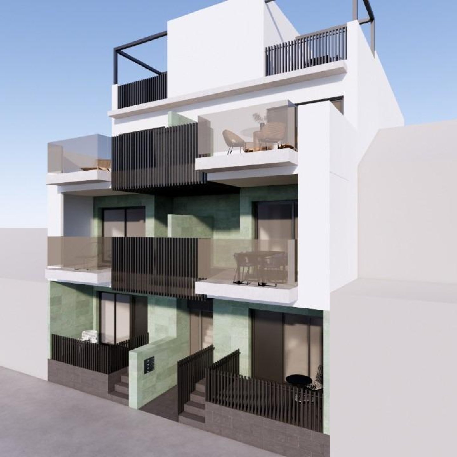 Nieuwe mediterrane appartementen op slechts 100 meter van het strand in Torre de la Horadada-1