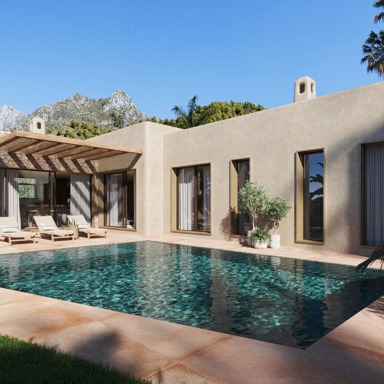Nieuwbouwwoning in Ibiza-stijl met luxe voorzieningen in Javea-2