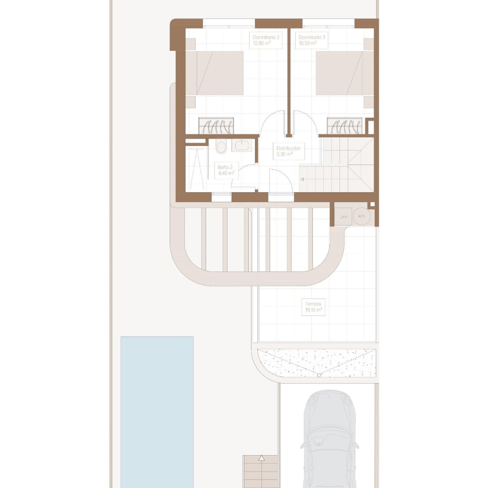 Moderne halfvrijstaande villa's in Daya Nueva met een eigentijds ontwerp en uitstekende verbindingen-12