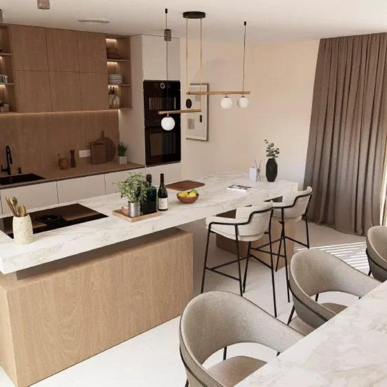 Moderne gelijkvloerse villa's in Altaona Golf Resort Murcia-6