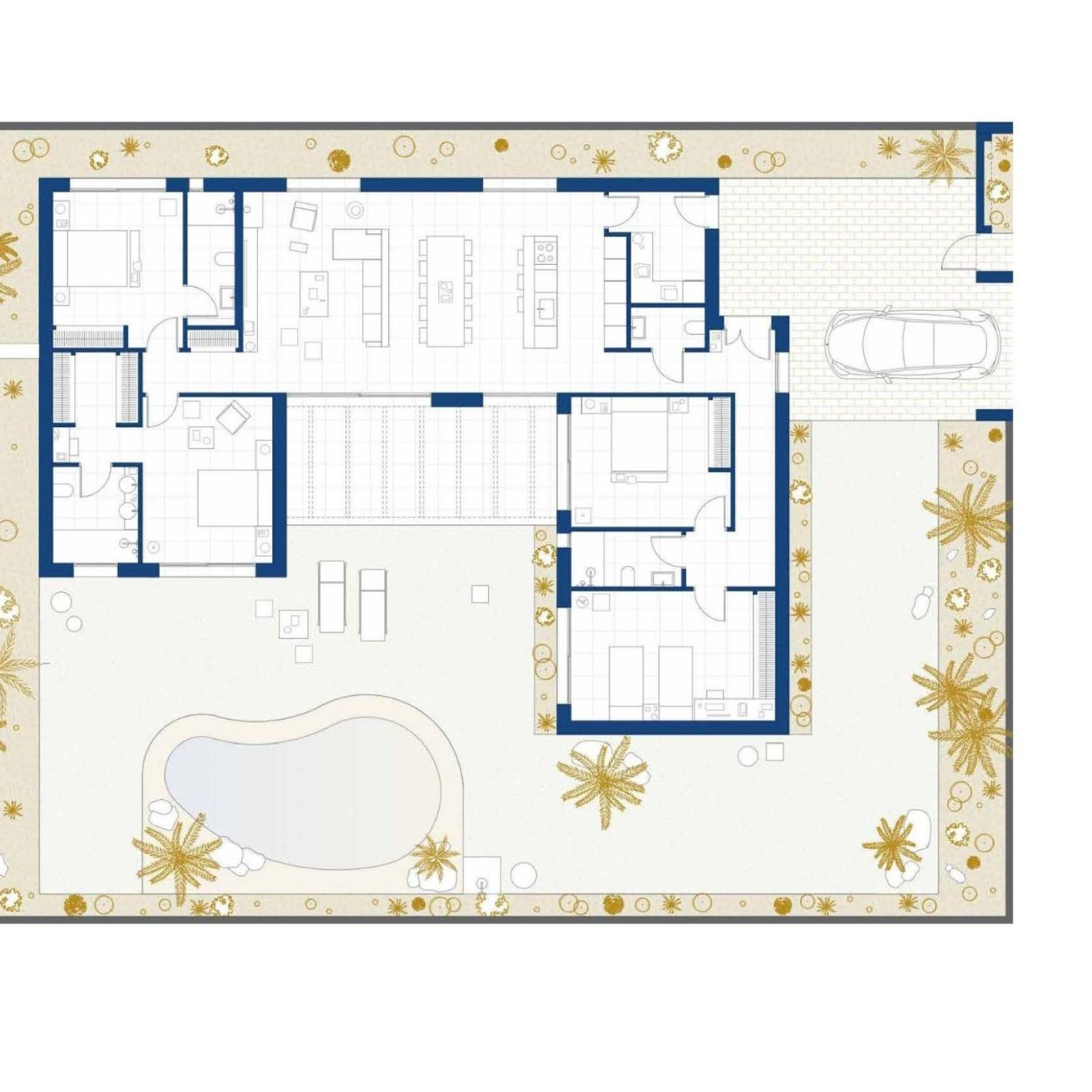 Moderne gelijkvloerse villa's in Altaona Golf Resort Murcia-11