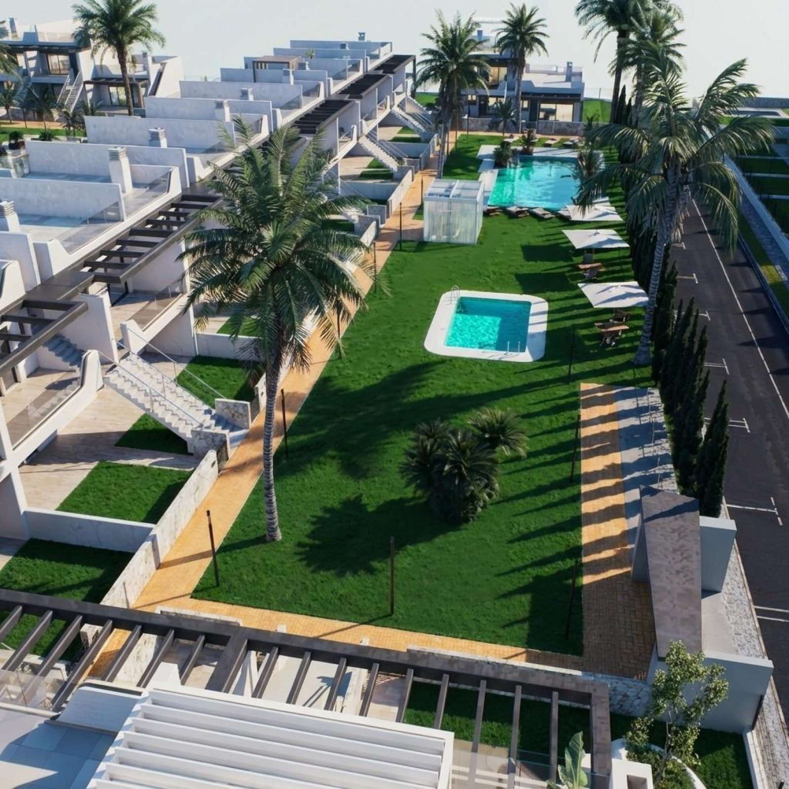 Nieuwbouwwoningen met tuin of solarium vlakbij het strand in Pilar de la Horadada-35
