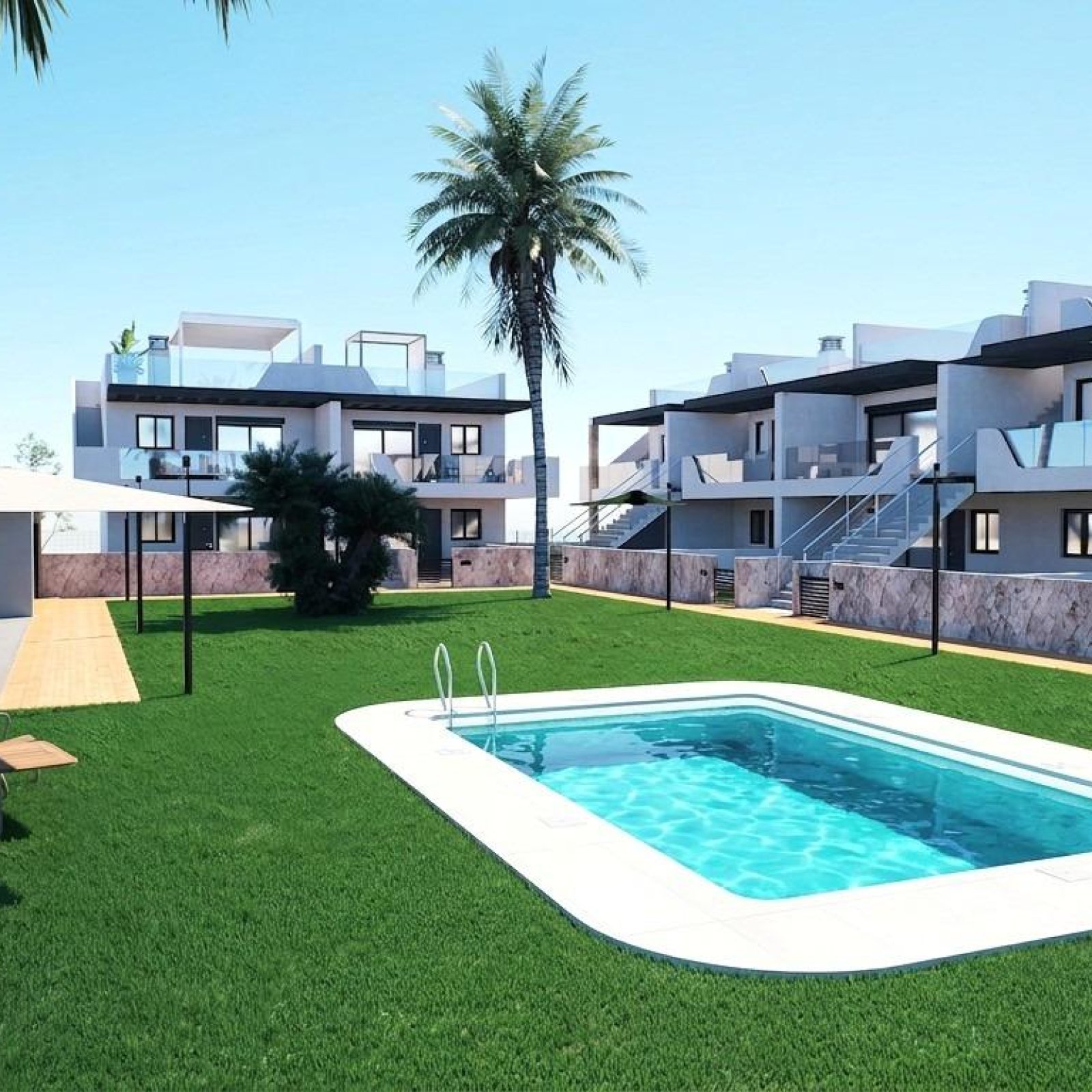 Nieuwbouwwoningen met tuin of solarium vlakbij het strand in Pilar de la Horadada-45