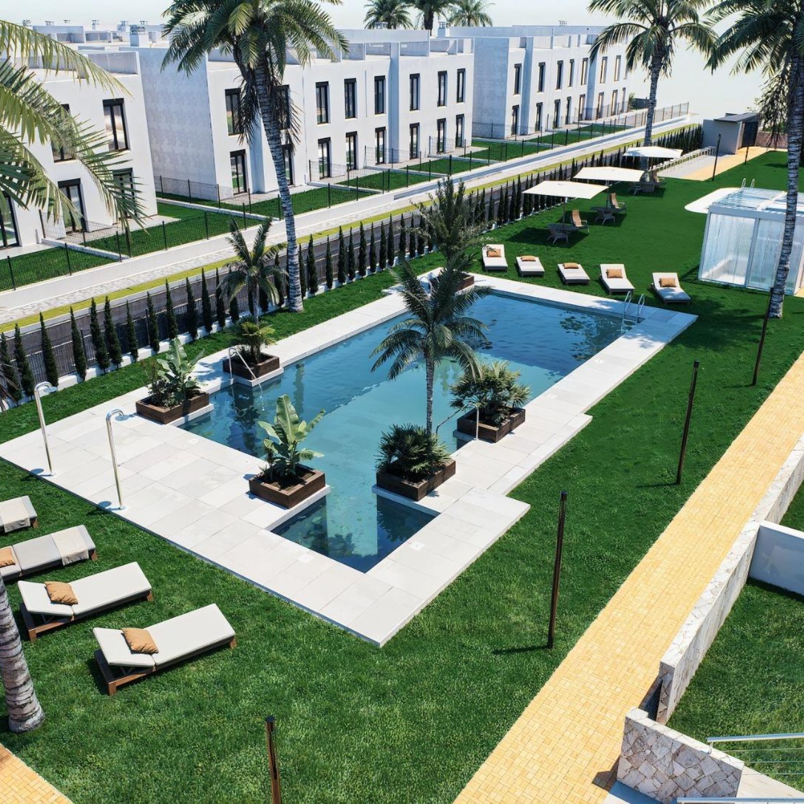 Nieuwbouwwoningen met tuin of solarium vlakbij het strand in Pilar de la Horadada-41