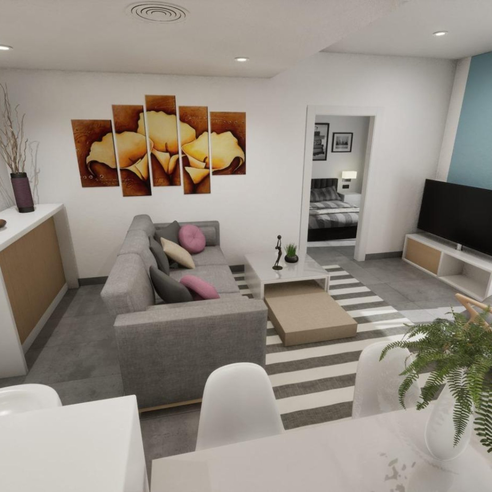 Nieuwbouwwoningen: halfvrijstaande hoekvilla’s te koop in Torre Pacheco met privézwembad en solarium-10