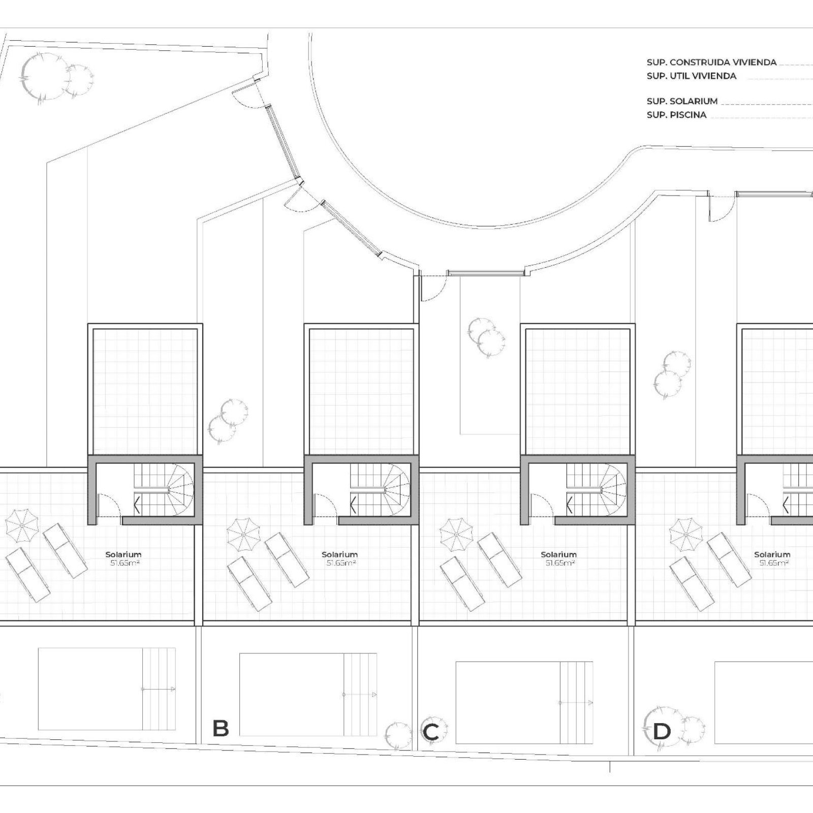 Nieuwbouwproject van 4 geschakelde en halfvrijstaande villa’s met privézwembad in de Country Club van Mazarrón-11