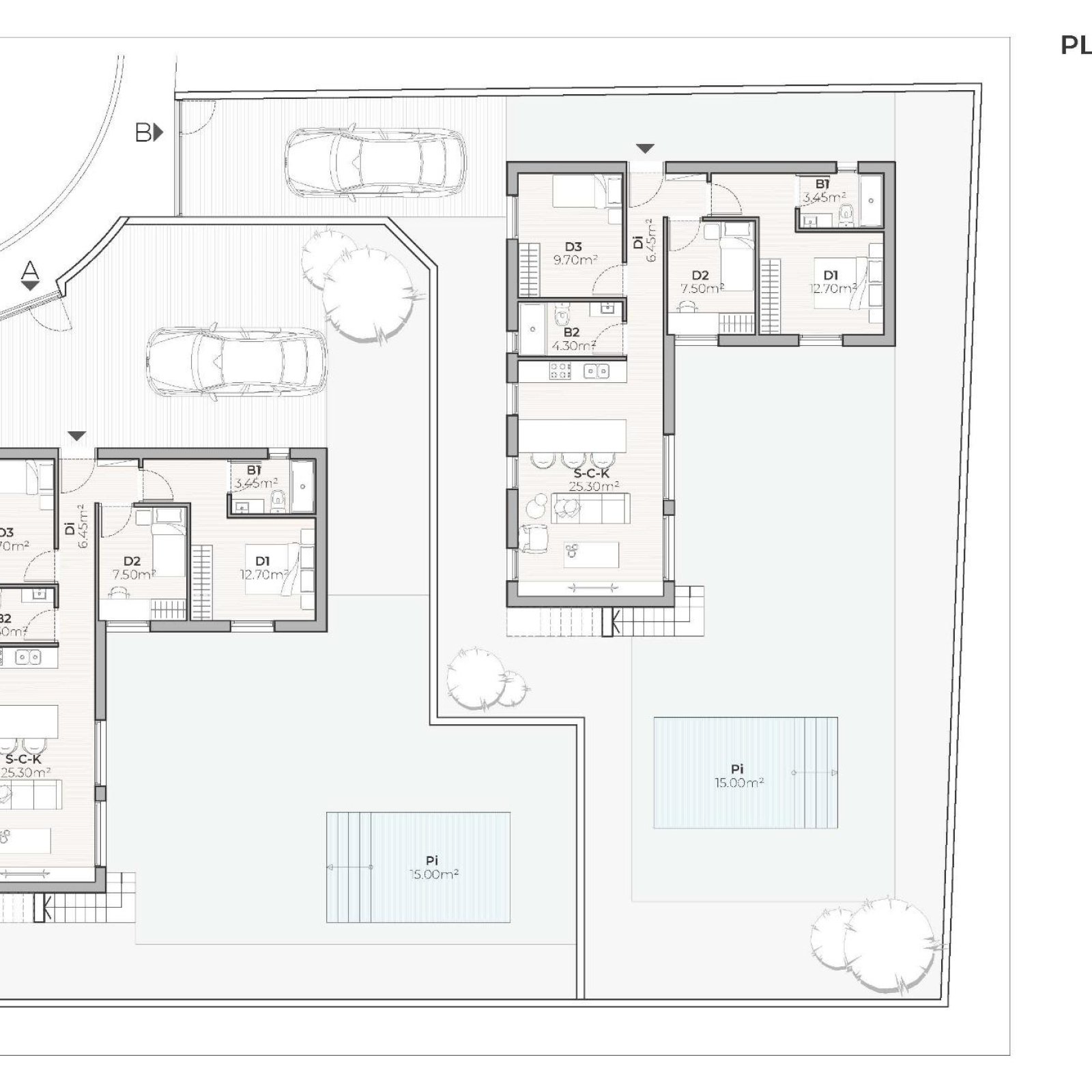Nieuwbouwproject van 2 vrijstaande villa's met privézwembad in de Country Club van Mazarrón-10