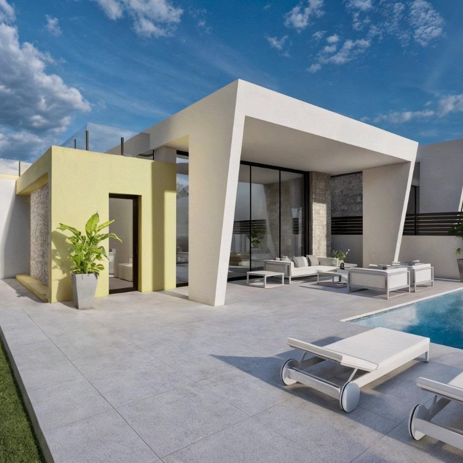 Nieuwbouw gelijkvloerse villa's met privé zwembad in Torrevieja-1