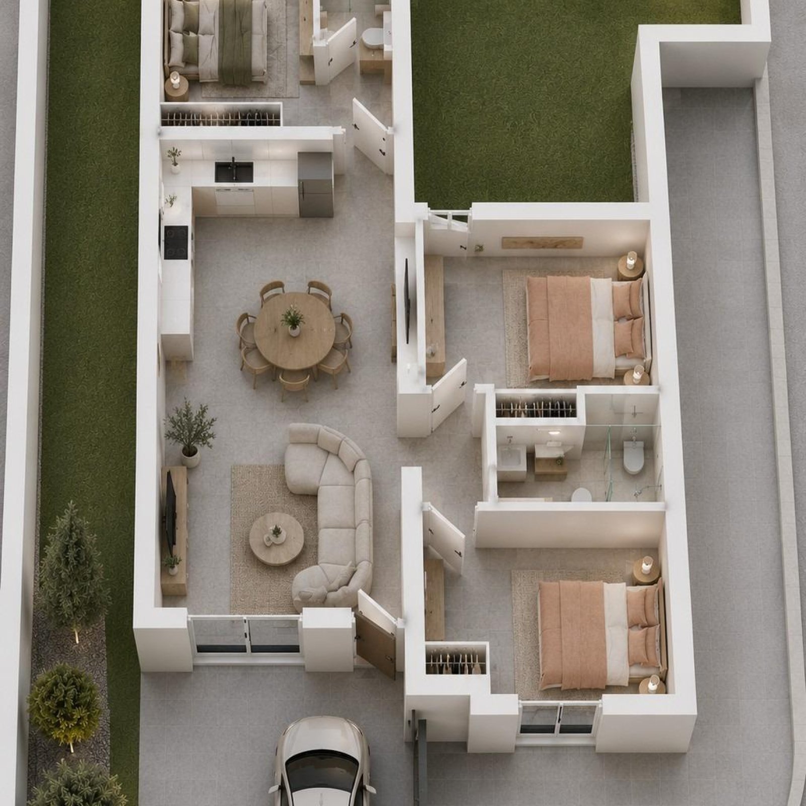 Nieuwbouwproject van 4 geschakelde en halfvrijstaande villa’s met privézwembad in de Country Club van Mazarrón-10