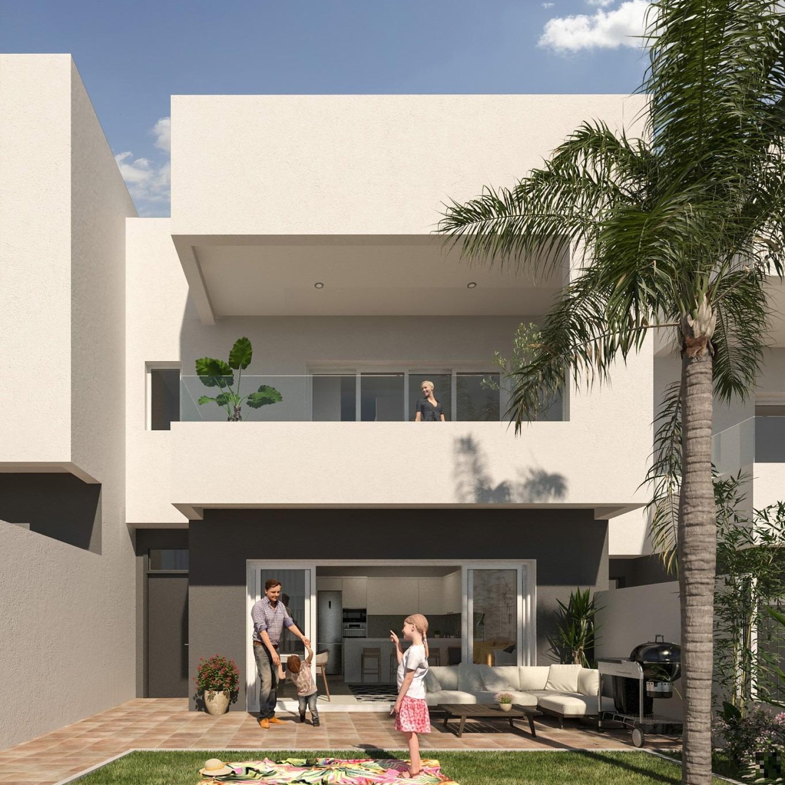 NIEUWBOUW HALFVRIJSTAANDE VILLA'S IN MONFORTE DEL CID-1